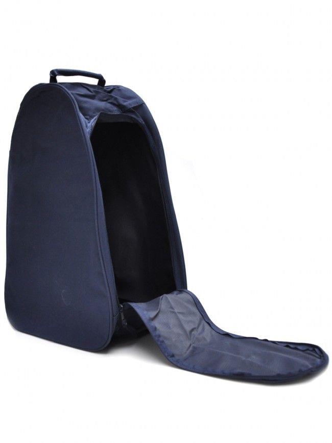Fairfax green canvas zip-up boot bag with adjustable strap and secure zipper closure.