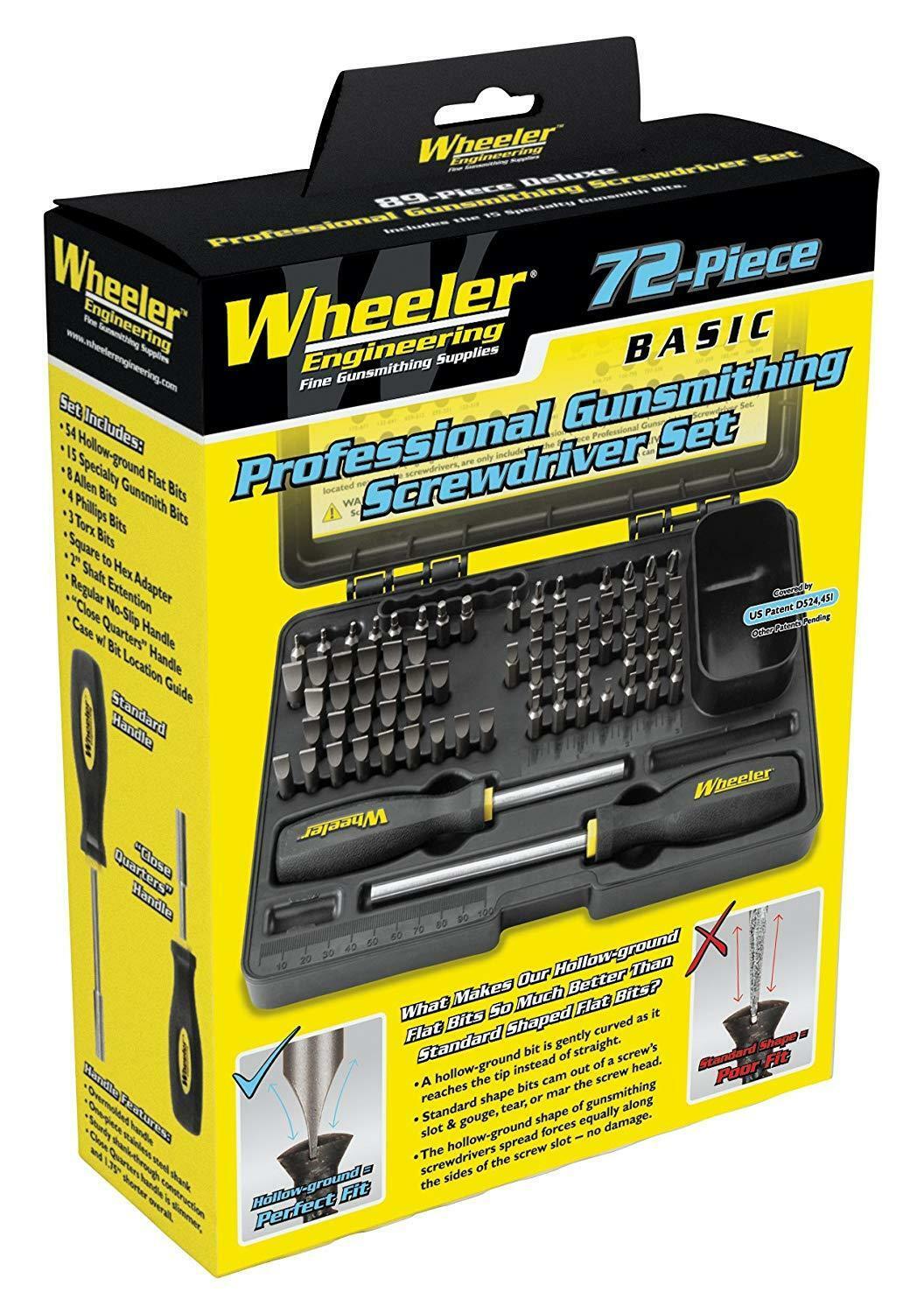 Wheeler 72 Piece Professional Screwdriver Set - Gunsmithing