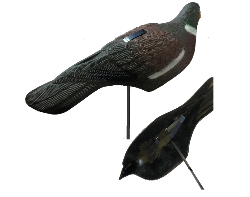 EEZZY WOBBLERS x 10STRONG METAL WOBBLERS TO PROVIDE VITAL MOVEMENT TO YOUR PIGEON PATTERNALTER THE POSITION ON THE WOBBLER TO VARY THE AMOUNT YOUR DECOY MOVES IN THE WINDCOATED GRIP AREA TO AVOID COLD HANDS AND AID COMFORTDecoys shows for display purposes only - Wobblers only in this listing
