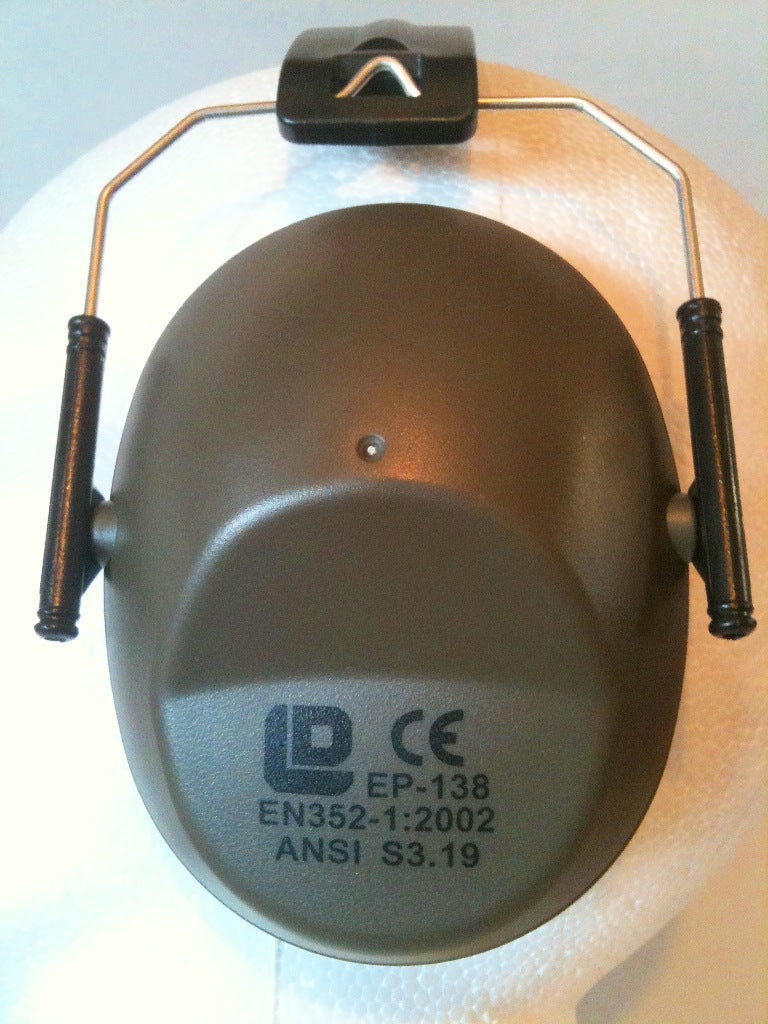 Fairfax passive ear defenders in blue with cushioned ear cups and adjustable headband for hearing protection.