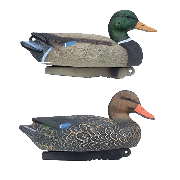 Lifesize floating mallard duck decoy from WINDY, HD full body mallard decoys for hunting or decoration.