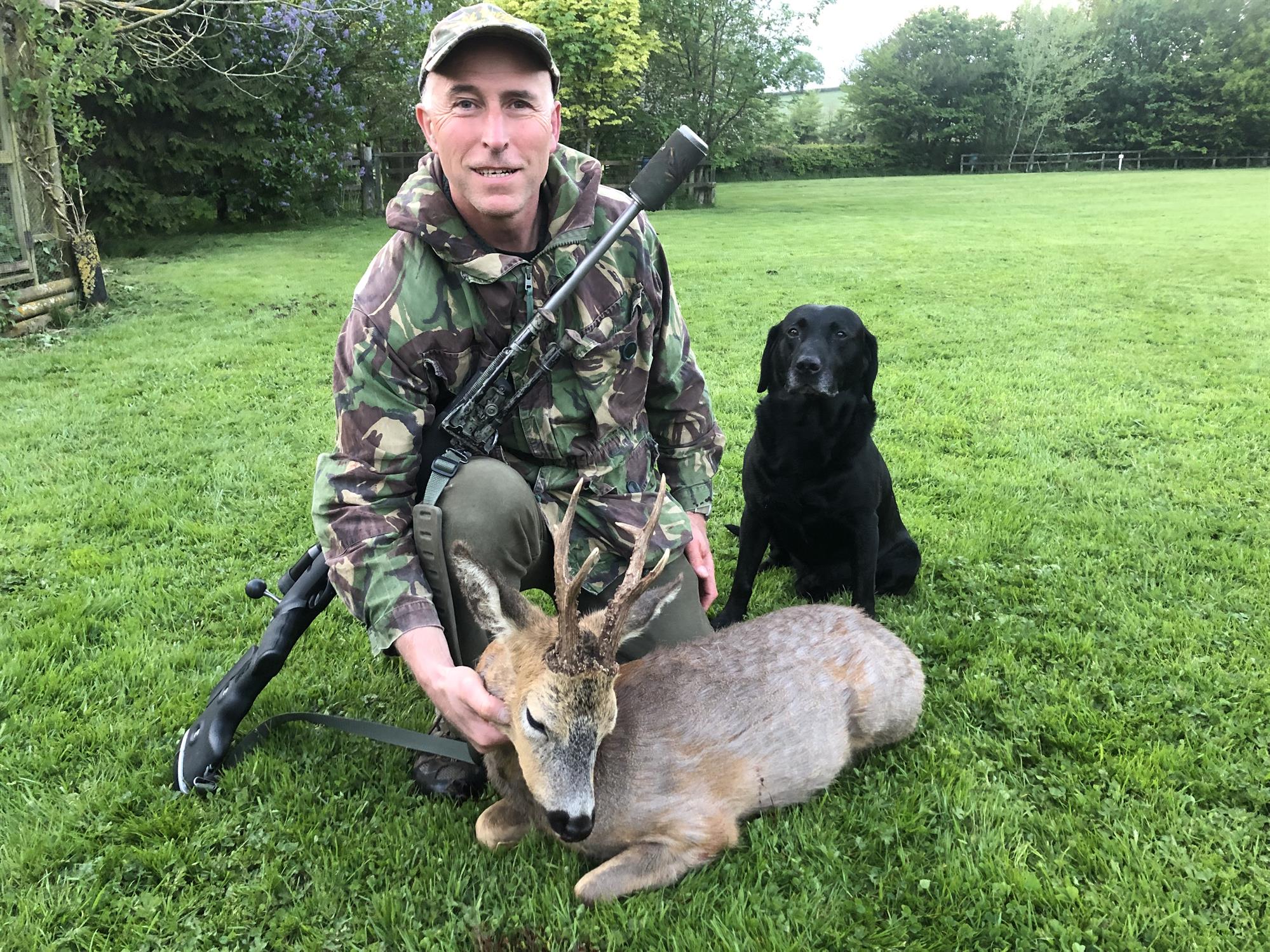 A1 Decoy Deer Stalking Syndicate with a wild boar area in the Forest of Dean, featuring realistic hunting decoys in natural woodland setting.
