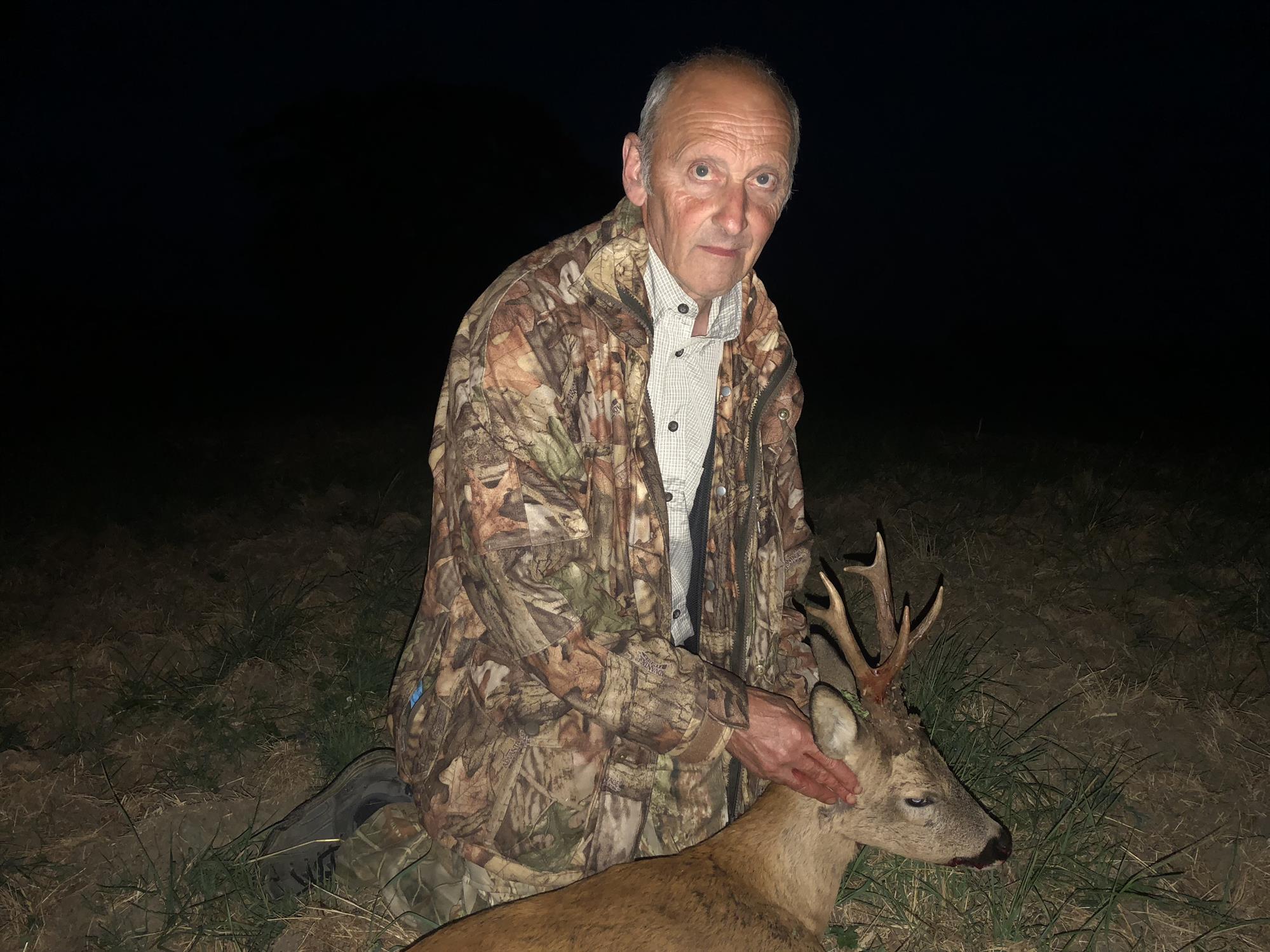 A1 Decoy Deer Stalking Syndicate with wild boar area in Forest of Dean, realistic hunting decoy setup in a woodland setting.