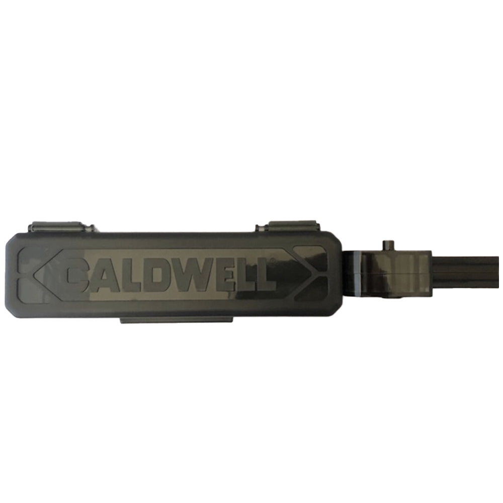 Sportsman Caldwell 15-22 magazine charger shown with black polymer construction and metal magazine insert.