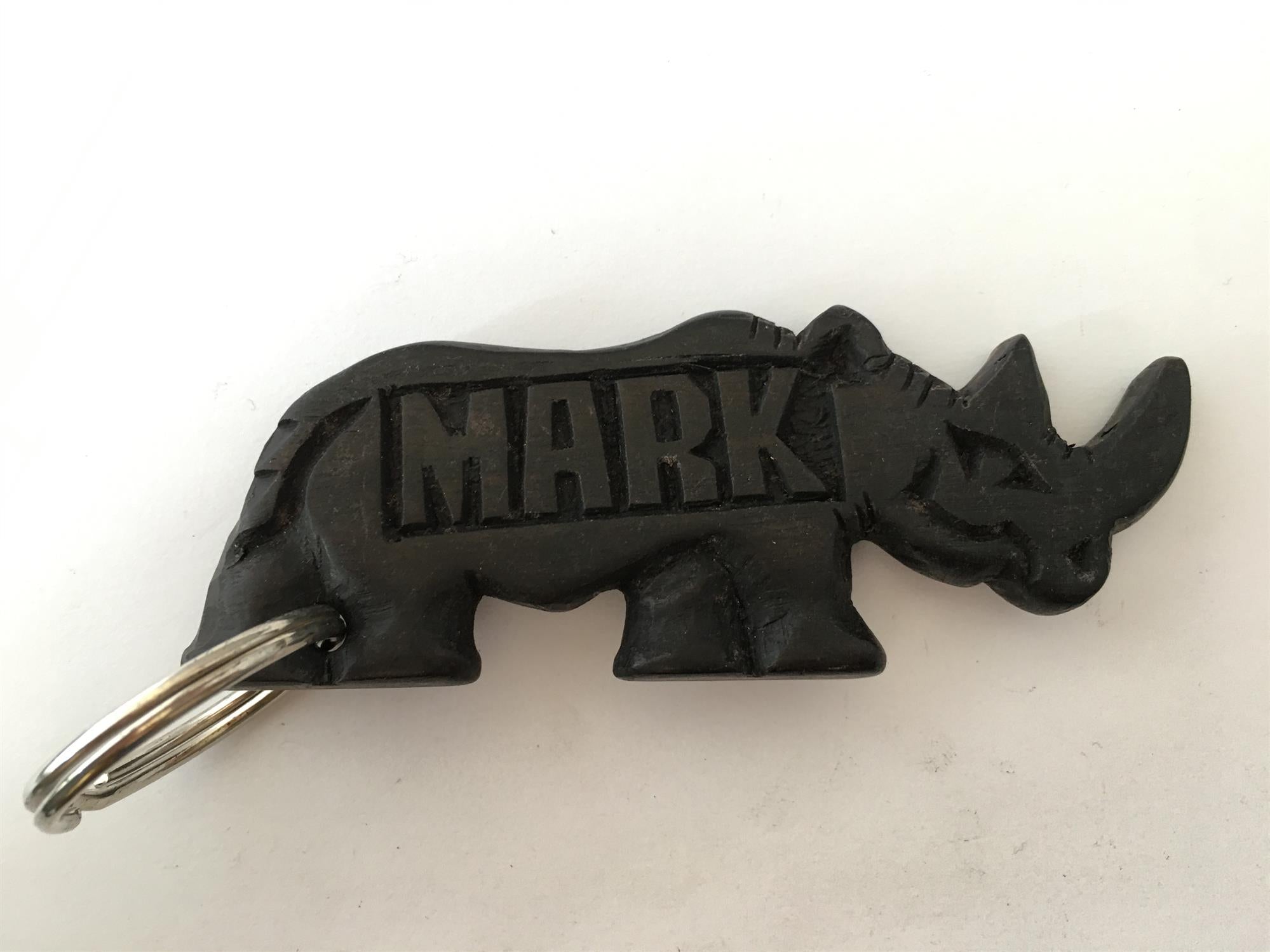 Hand-carved zebra key ring by A1 Decoy Ltd featuring detailed animal artwork on a metal keychain.