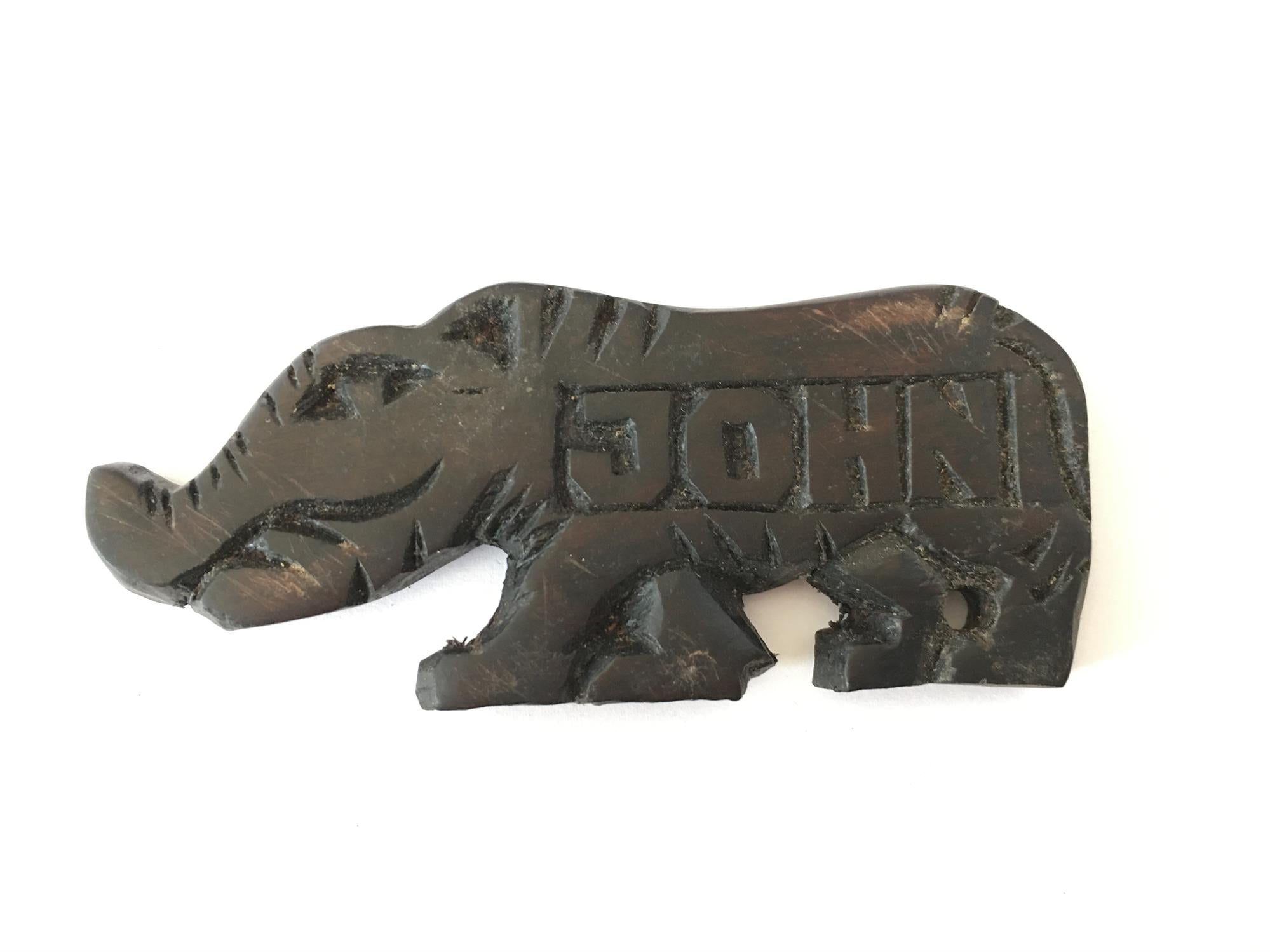 Hand-carved zebra key rings by A1 Decoy Ltd, featuring detailed animal design on keychain accessories.