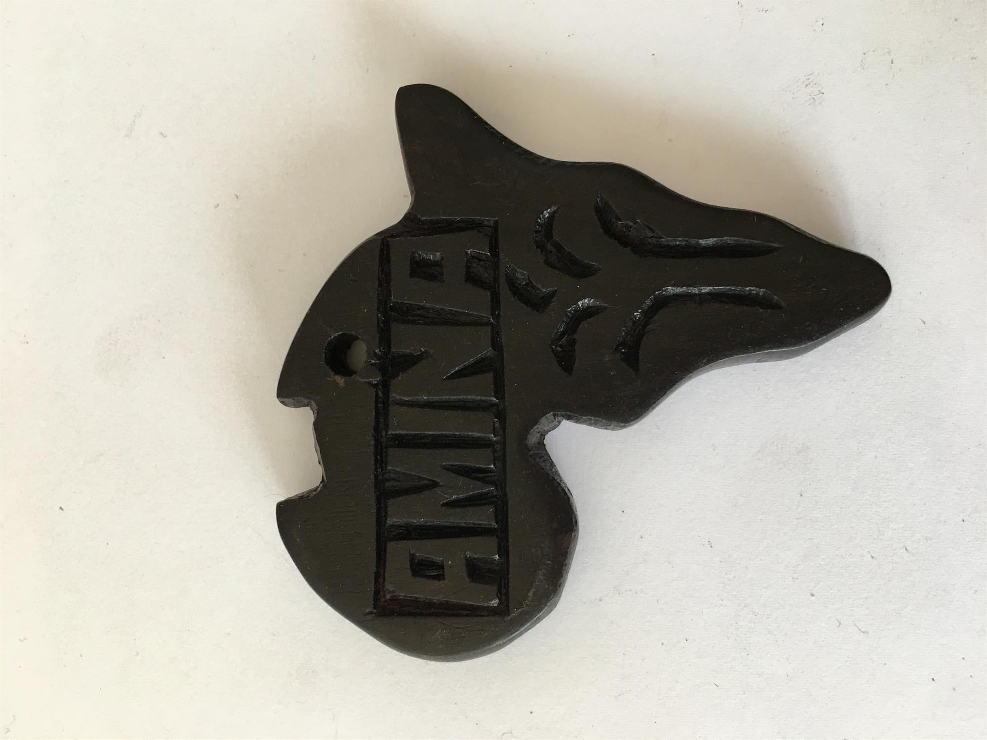 Hand-carved zebra key rings from A1 Decoy Ltd featuring detailed animal design and natural wood craftsmanship.