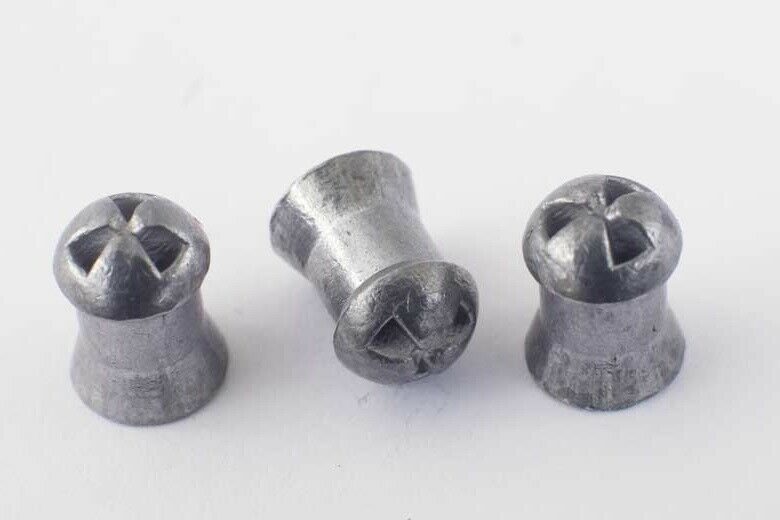 Rothery JSB Hades .22 Match Diabolo pellets stacked in packaging for precision air rifle shooting.