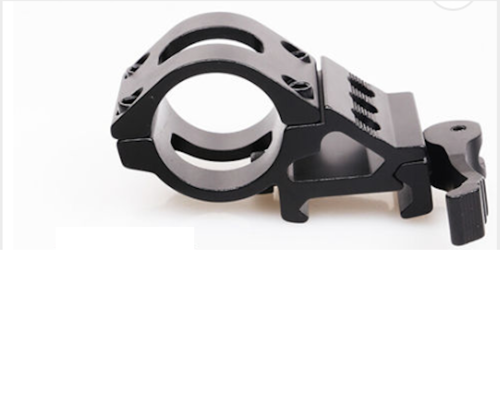 Quick release side torch mount by AliExpress, designed for easy attachment without wrenches for bikes or outdoor gear.