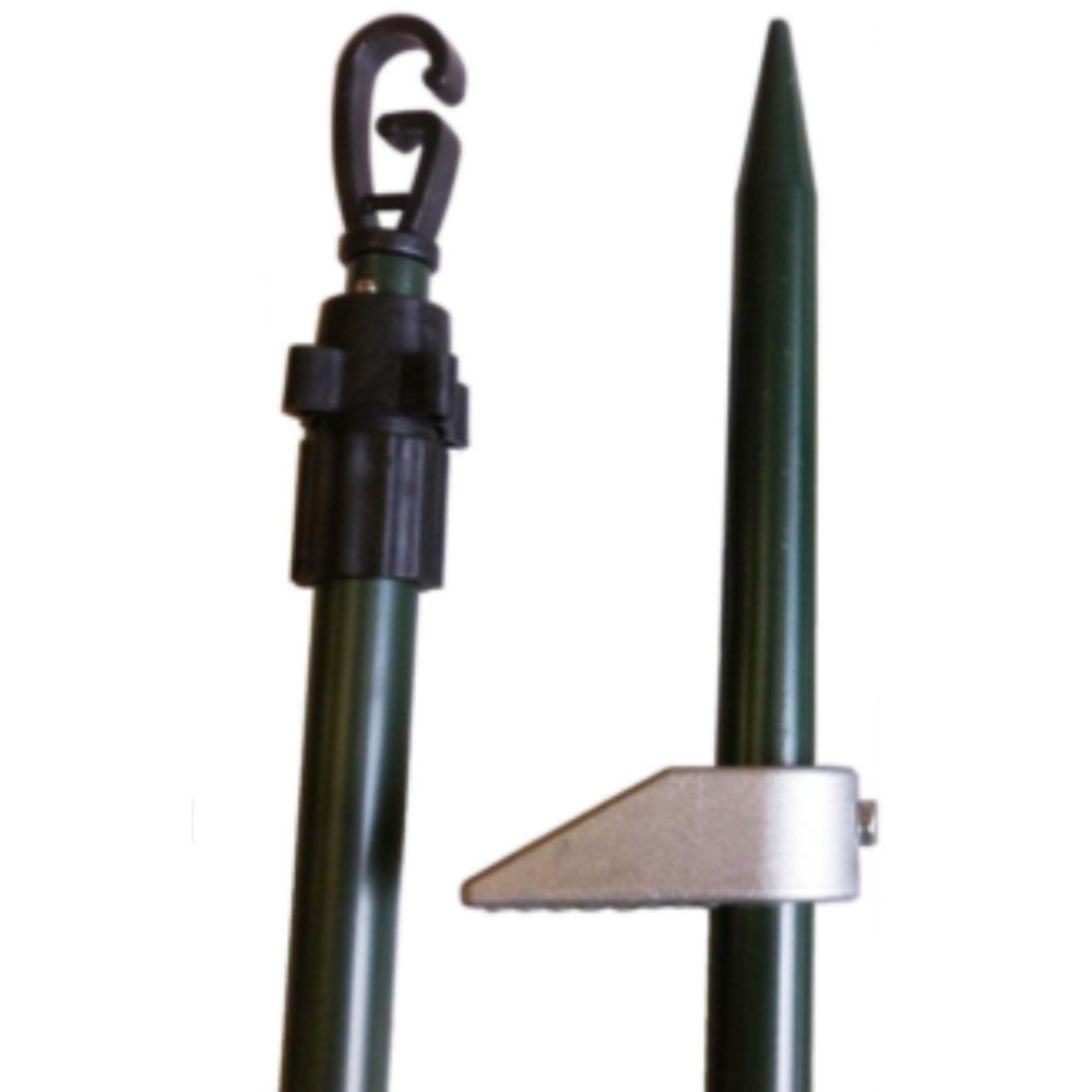 ECHO Single Spike Hide Pole with durable metal spike for secure anchoring and outdoor hunting or trapping applications.