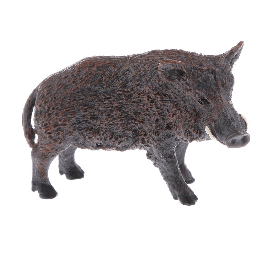 Wild boar figurine by AliExpress, detailed sculpture with textured fur and realistic features, suitable for home decor or collectibles.