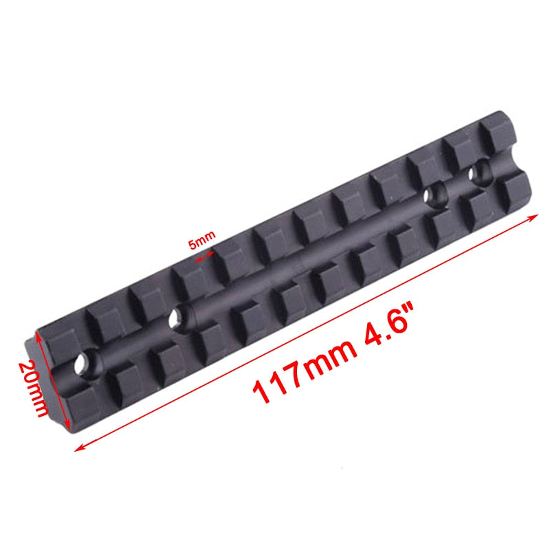Ruger 10/22 low profile see-through Weaver Picatinny rail mount for enhanced firearm customization and accessory attachment.