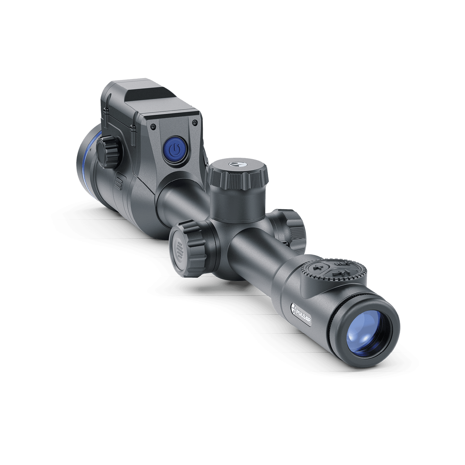 Thermal scope Pulsar Thermion 2 LRF XP50 Pro by TJACKS with high-resolution thermal imaging and laser rangefinder.