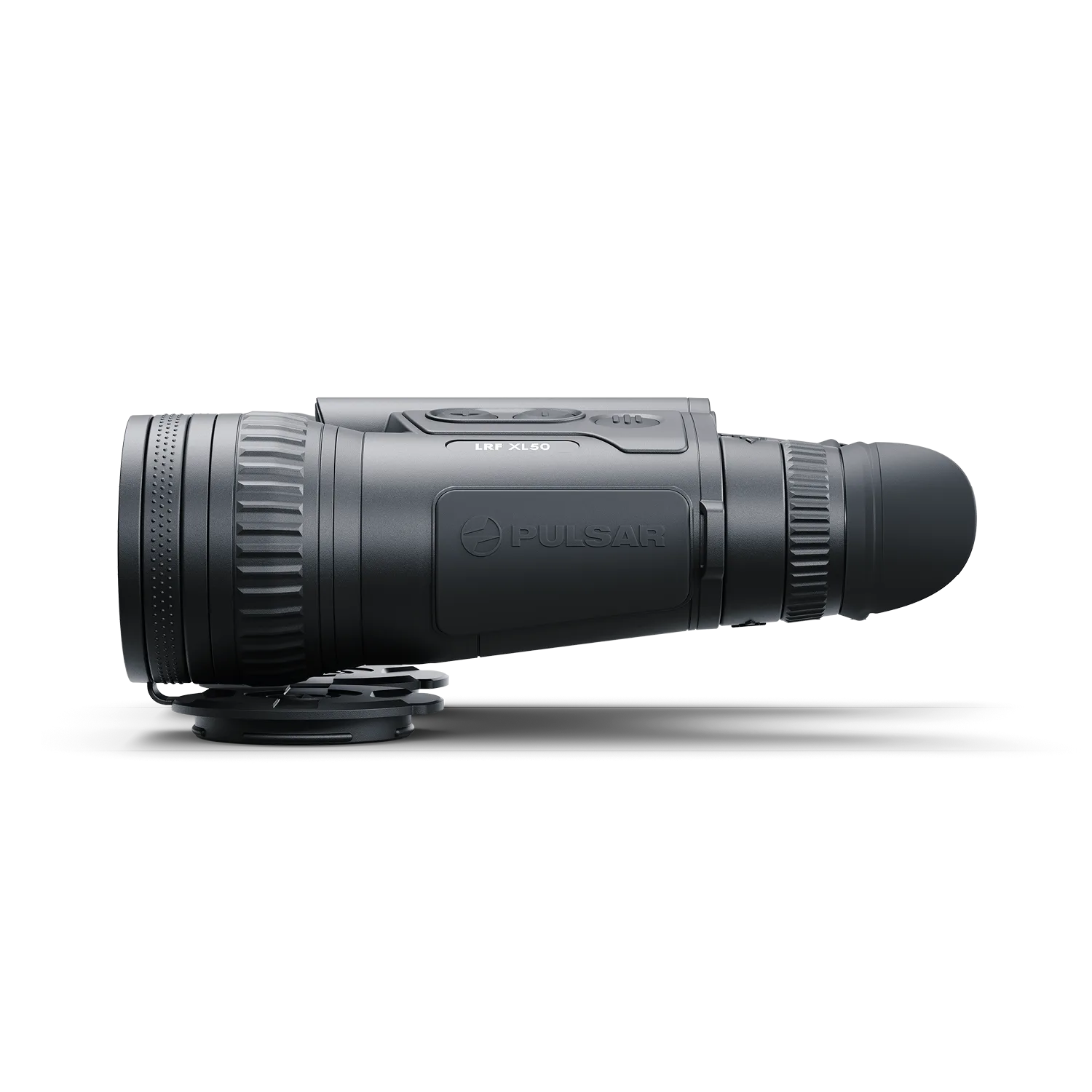 Pulsar Merger LRF XL50 rifle scope by TJACKS with adjustable eyepiece and objective lens for precise long-range targeting.
