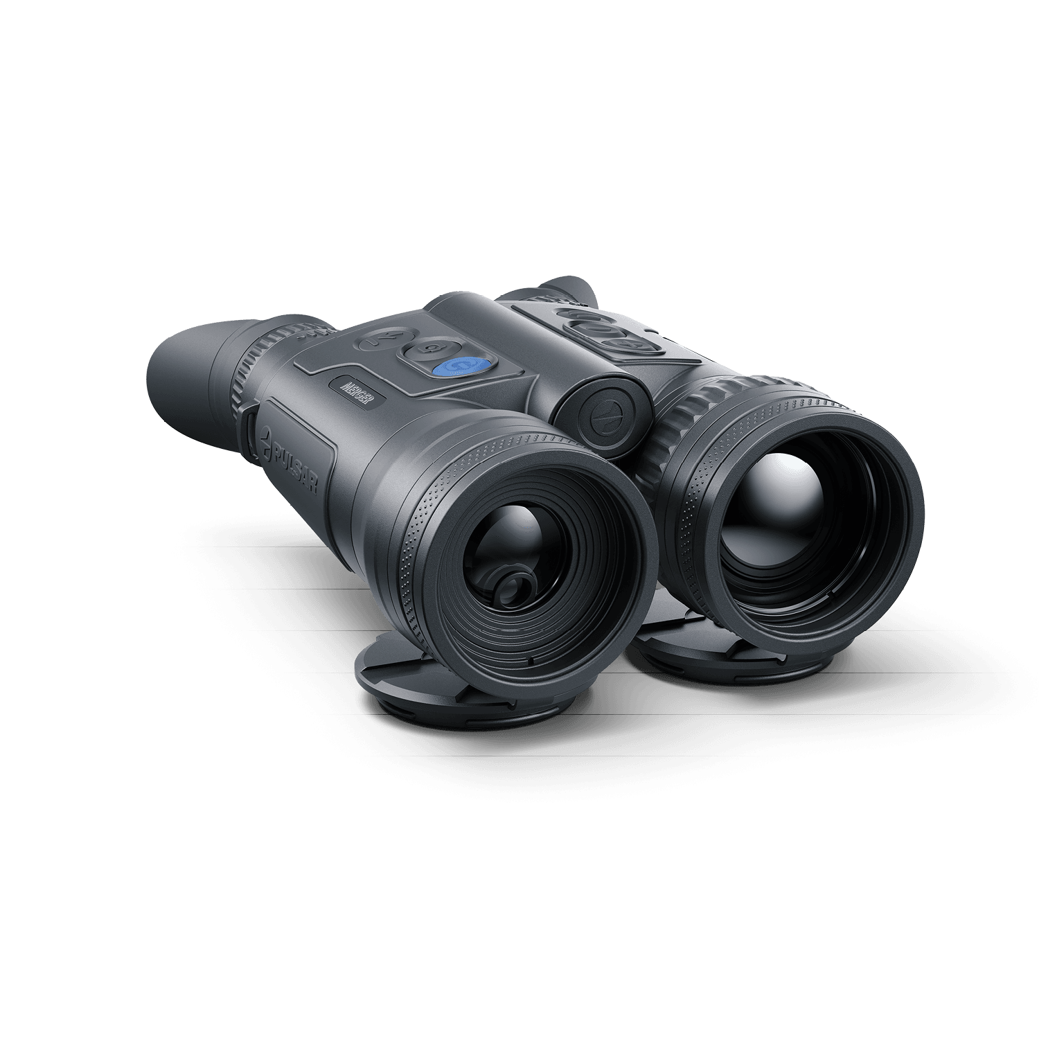 Pulsar Merger LRF XL50 rifle scope by TJACKS with adjustable lenses and tactical design, mounted on a firearm.