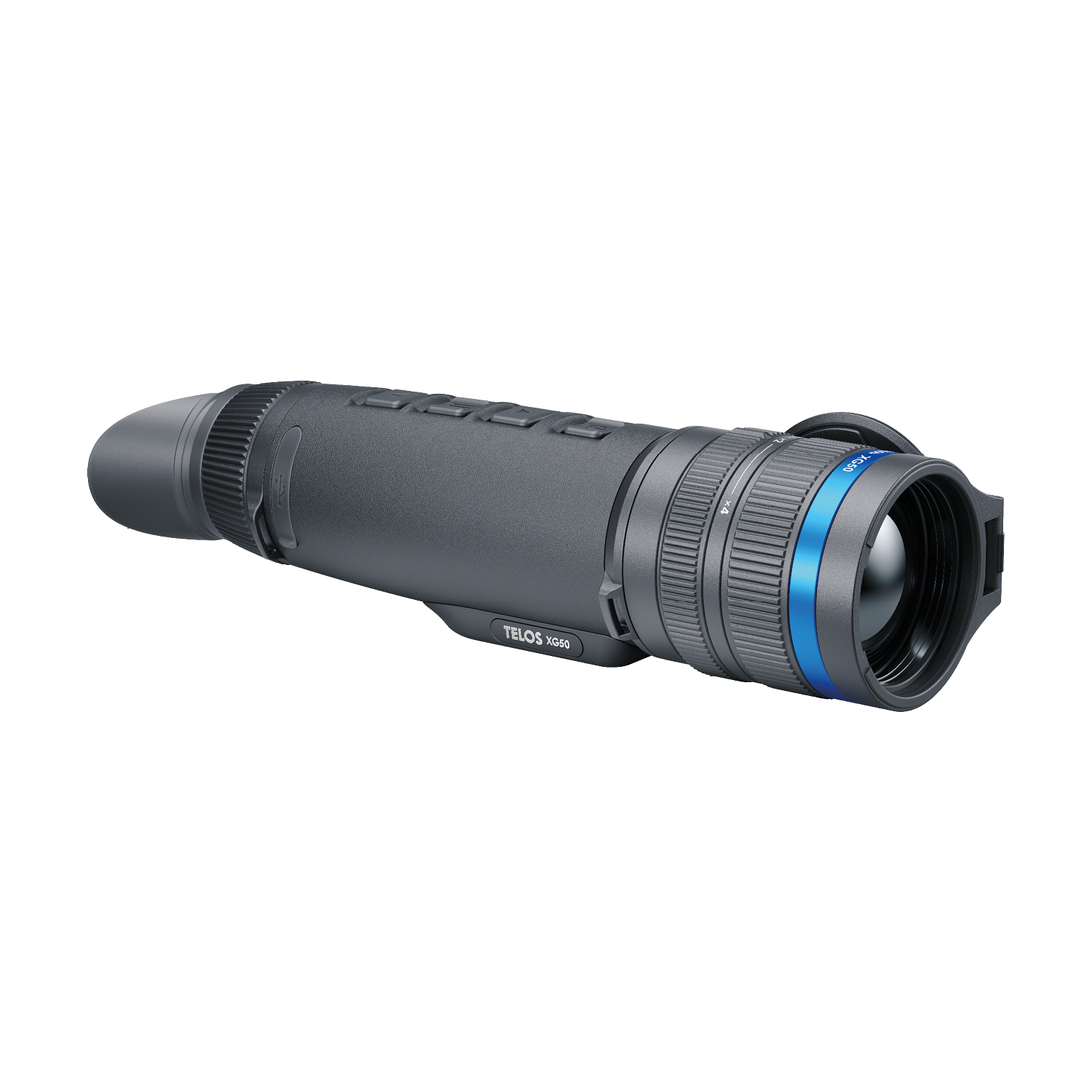 Pulsar Telos XG50 telescope by TJACKS showing the sleek design and adjustable viewing eyepiece.