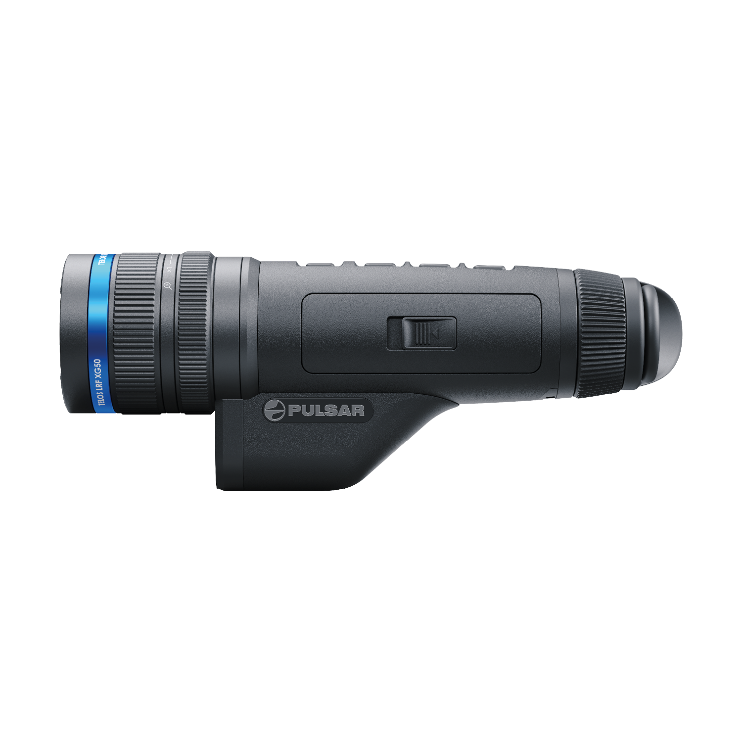 Pulsar Telos XG50 LRF Thermal Spotter by TJACKS showing the handheld thermal imaging device with lens and display screen