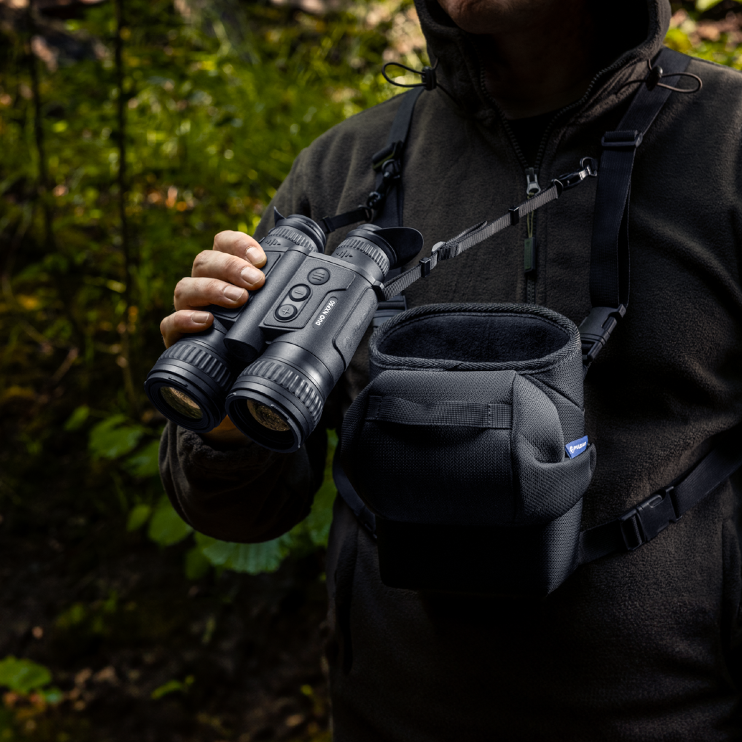 TJACKS Pulsar Merger Duo NXP50 thermal binoculars with dual lenses and compact design for night vision and thermal imaging.