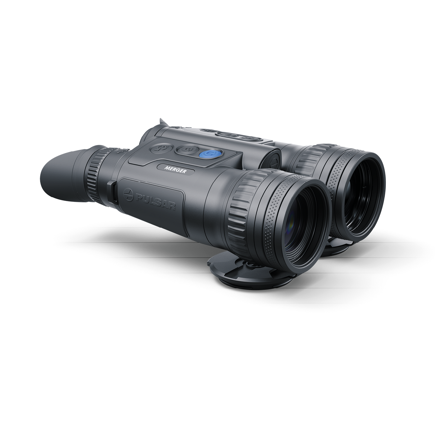 TJACKS Pulsar Merger Duo NXP50 thermal binoculars showing a sleek design with dual eyepieces and thermal imaging sensors.