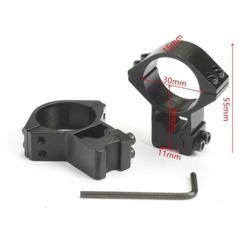 Pair of Scope Rings 30mm to 11mm Dove Tail (35mm)