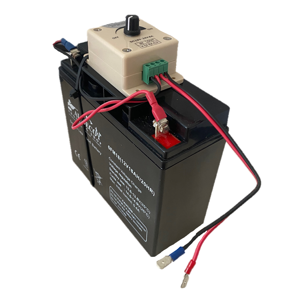 A screenshot of A1 Decoy LTD's battery and heavy-duty speed controller with magnets and flappers, showing detailed device components.