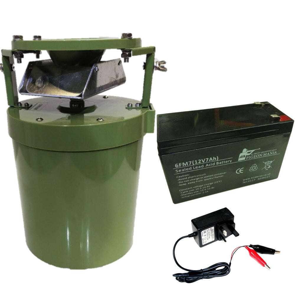 Automatic Game Feeder Round Bundle - Round Autofeeder + 7ah Battery + Charger