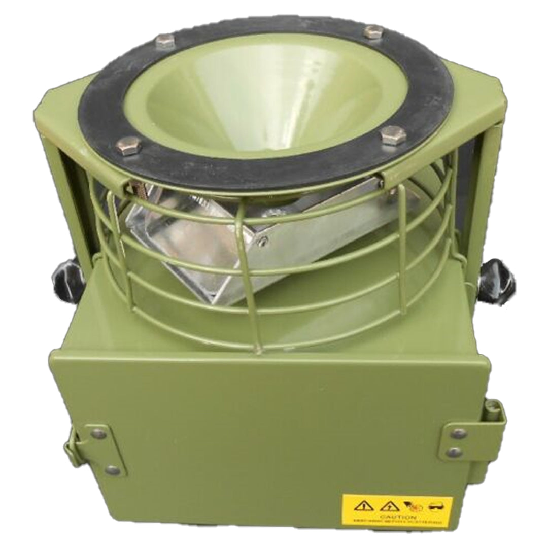 A1 Decoy 12V Automatic Game Feeder with programmable spinner kit, showing battery charger and feeder components.