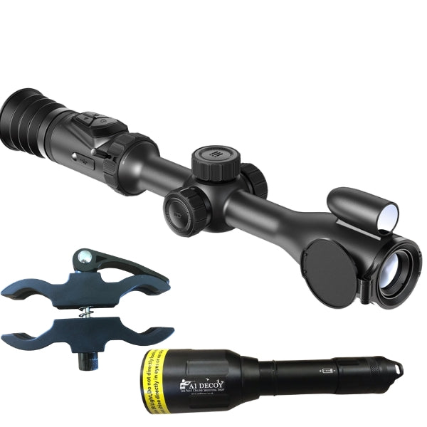 HIKMICRO Alpex A50PL LRF Digital Day & Night Rifle Scope & FREE IR TORCH