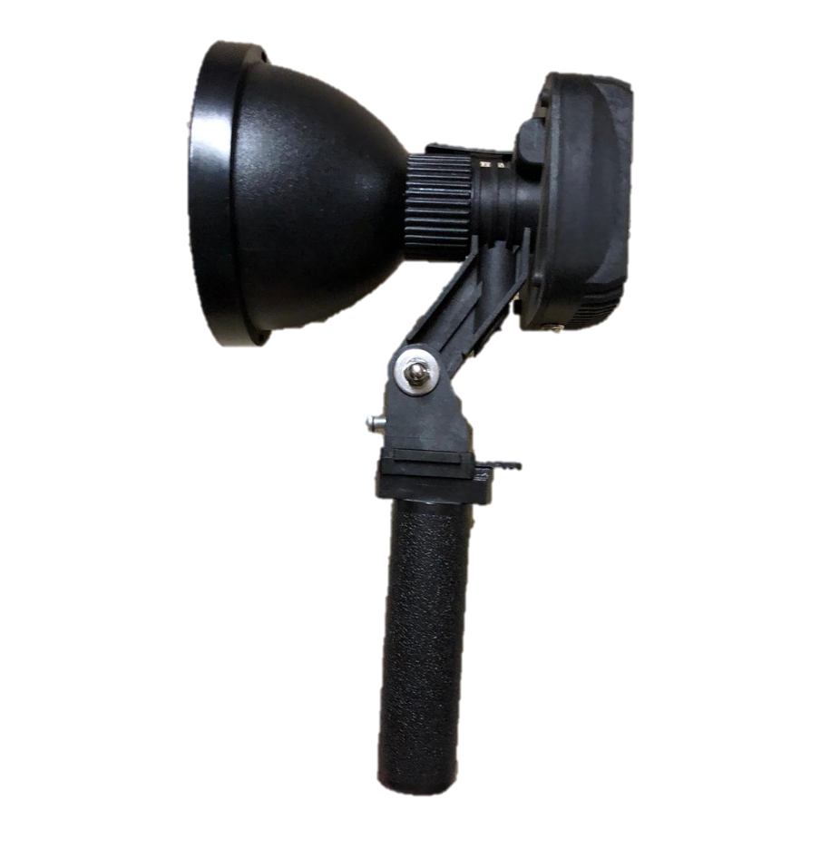 A1 DecoY Ltd LED green handheld and scope-mounted lamp, with bright green light and adjustable handle for outdoor or hunting use.