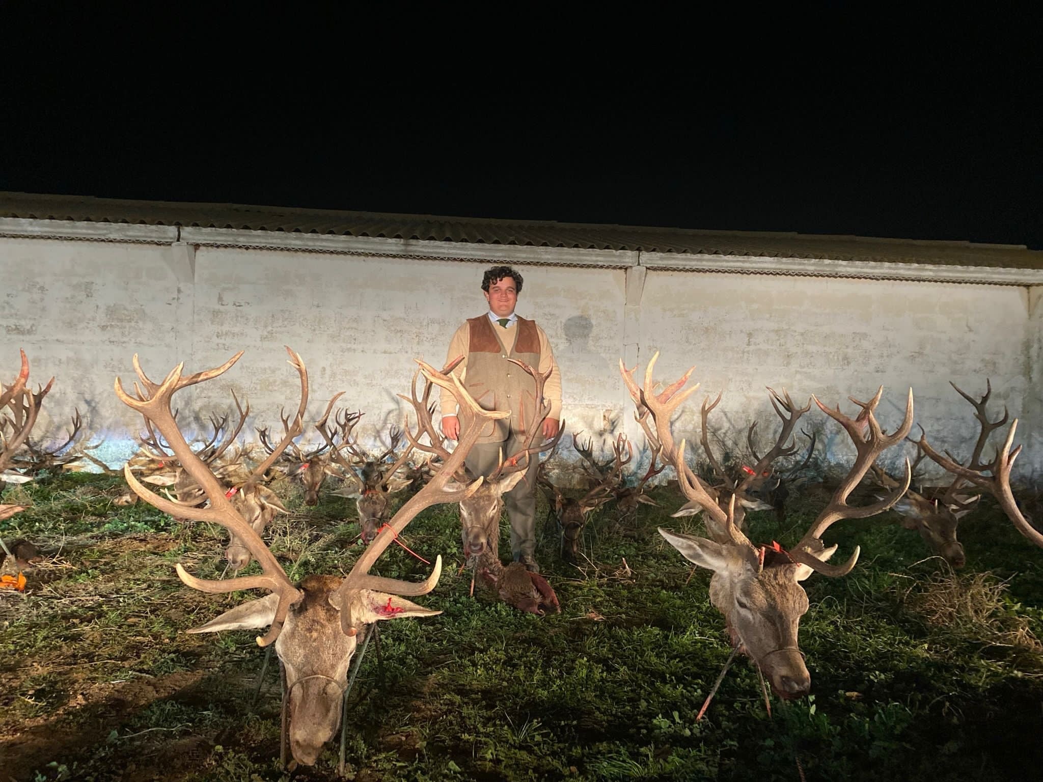 Spanish Monteria hunting event poster with dates October 29-31, 2026, by A1 Decoy Ltd featuring scenic outdoor imagery