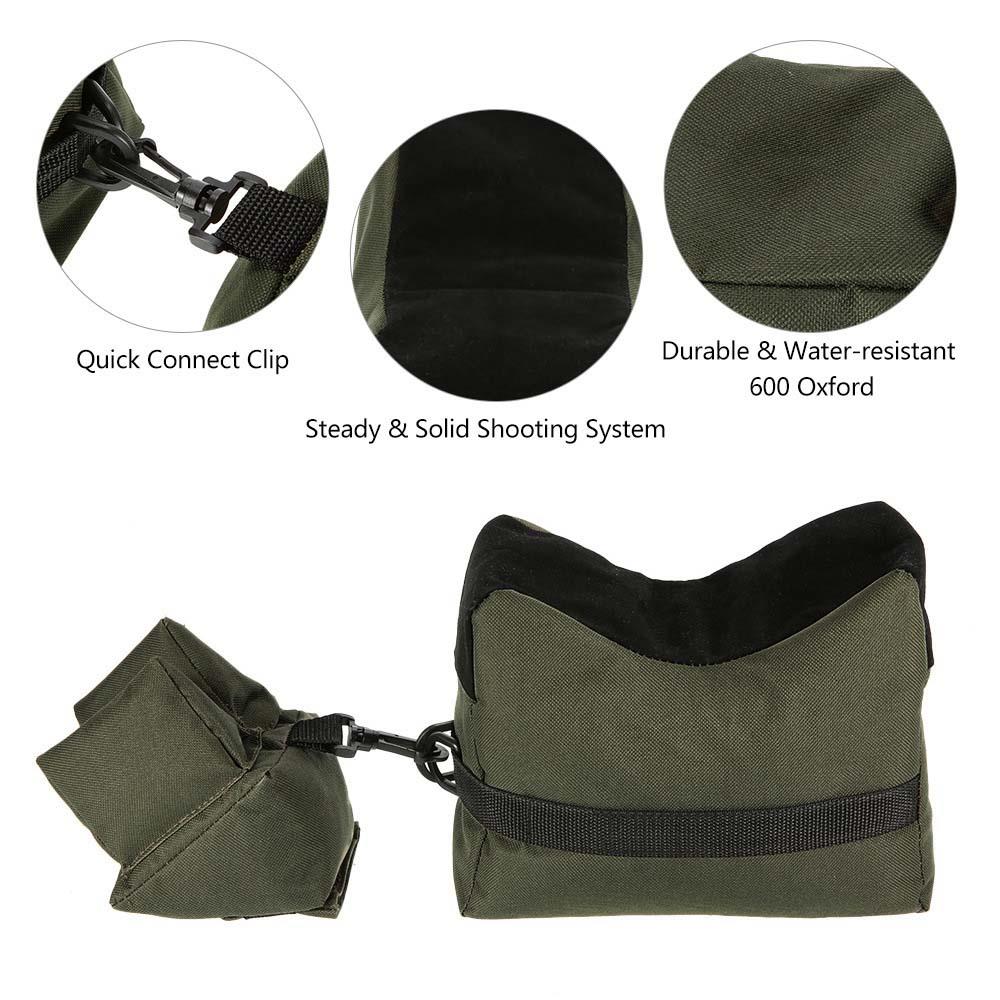 Two-piece unfilled rifle rest from A1 Decoy Ltd, showing a sturdy, adjustable support for firearm stability during shooting.