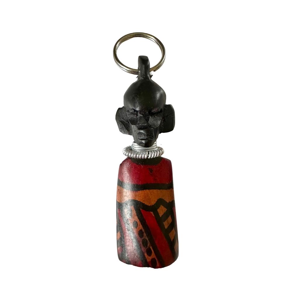 Handmade mahogany turtle keyring from Kenya by A1 DECOY LTD, featuring detailed craftsmanship and natural wood finish.