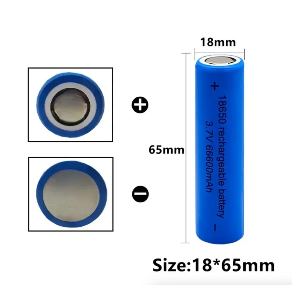 18650 rechargeable battery for PARD device, 6600mAh capacity, by AliExpress, showing the black cylindrical battery with branding.