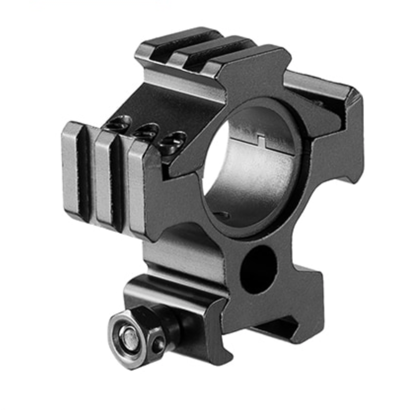ALIEXPRESS scope mount with three Picatinny Weaver rails for attaching accessories to rifles or firearms.
