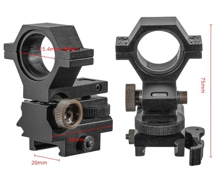 Adjustable 30mm/25mm ring windage and elevation rifle scope with quick detach mount for accurate shooting.