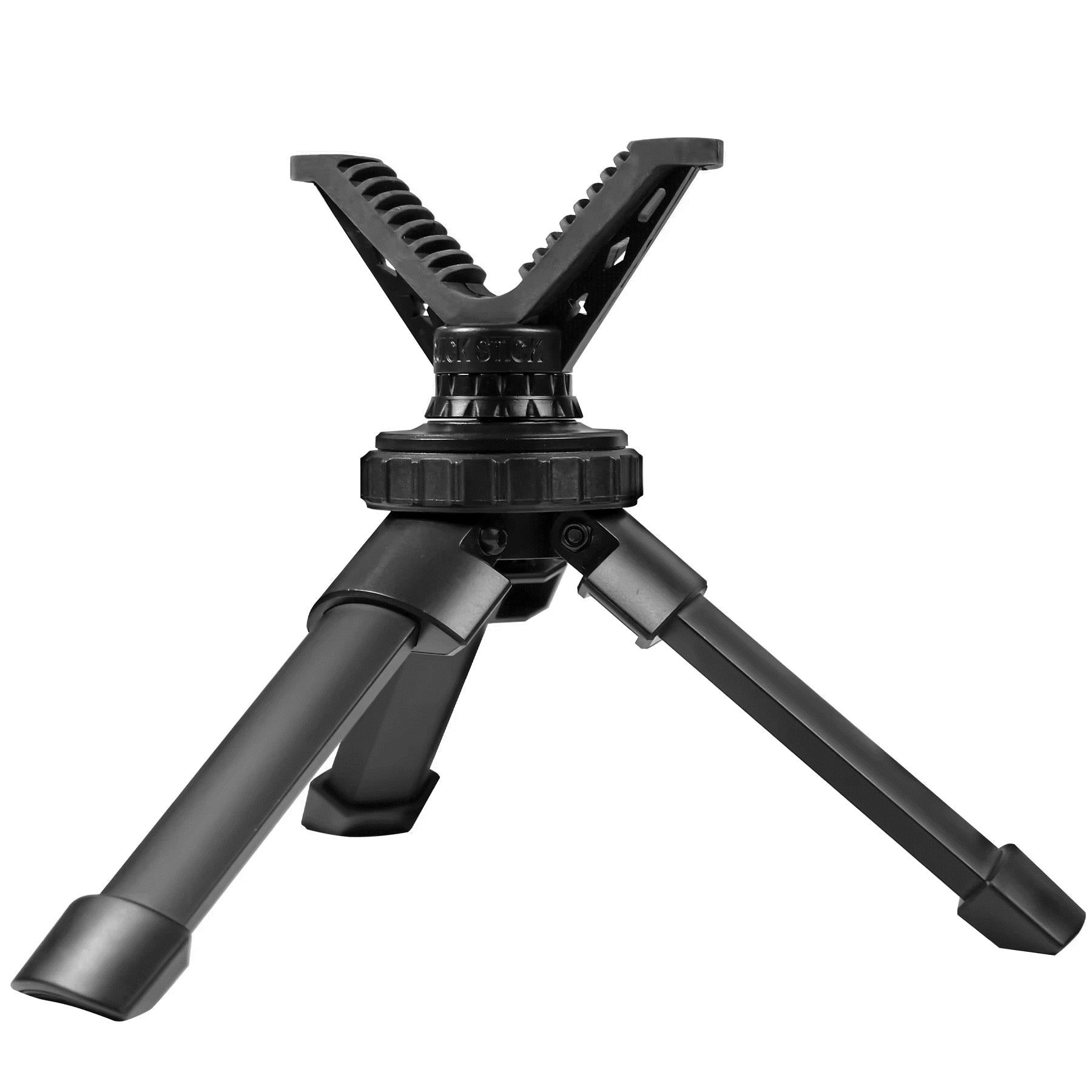 Compact rifle shooting tripod from ALIEXPRESS featuring adjustable legs and a sturdy mounting platform for stability.