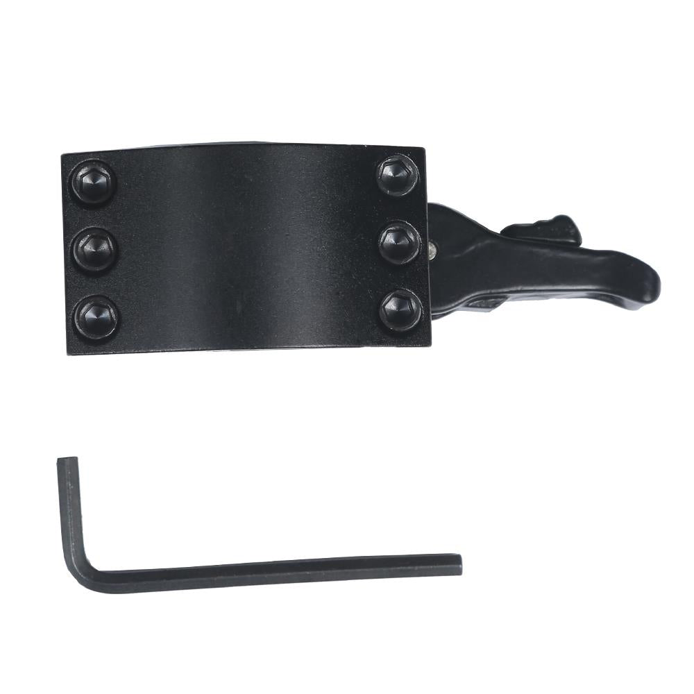 Pair of heavy-duty 30mm quick-release low rail sniper scope mounts by ALIEXPRESS on a firearm rail.