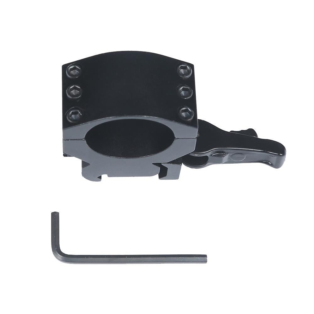 Pair of heavy-duty 30mm quick-release low rail sniper scope mounts by ALIEXPRESS, designed for secure firearm scope attachment.
