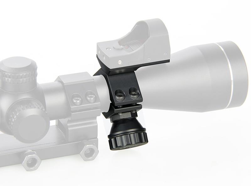 Red dot mount for scopes by AliExpress, showcasing a sturdy mounting bracket for aiming devices on firearms.