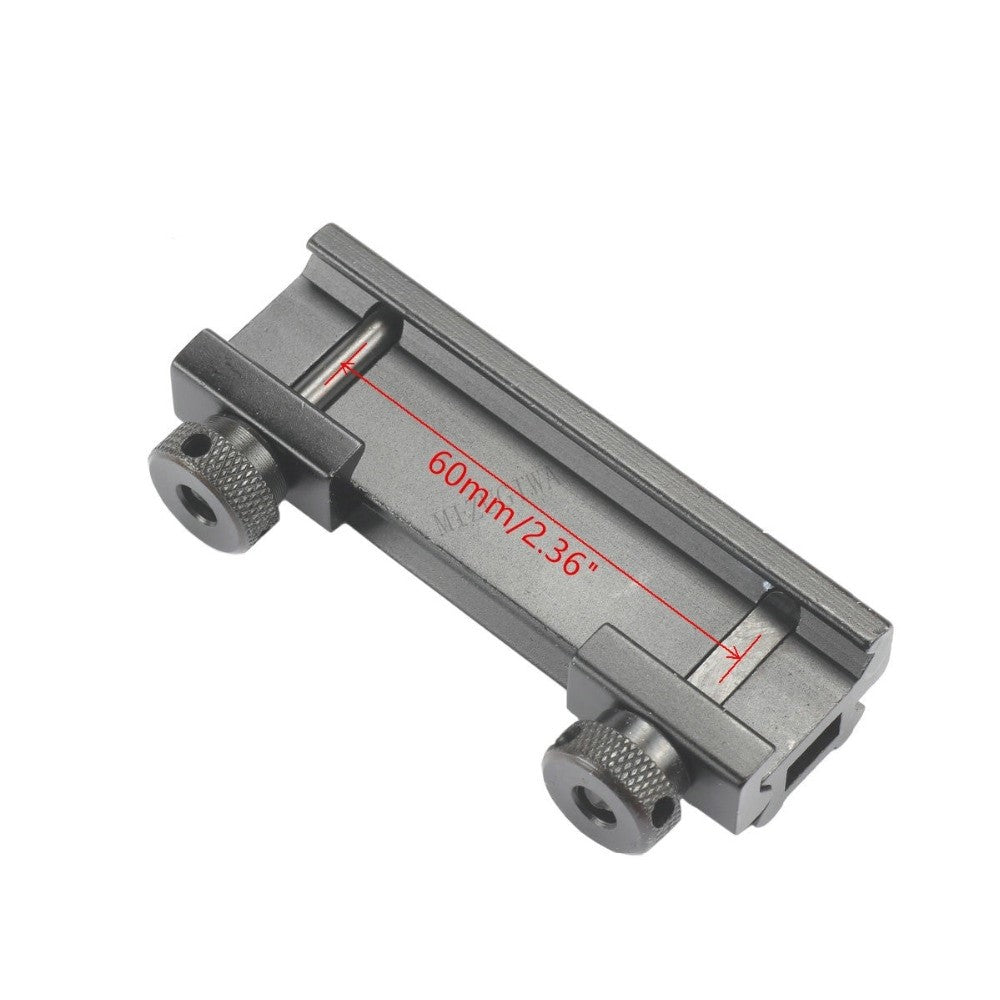 Aliexpress riser base Picatinny Weaver rail 20mm for attaching accessories to firearms or tactical equipment