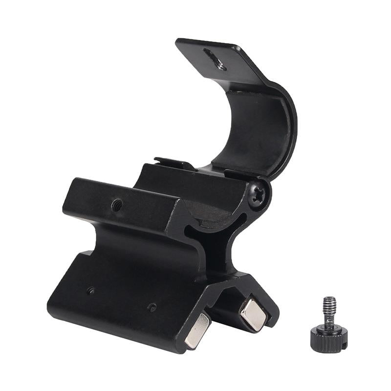 Magnetic shotgun torch mount for 25/30mm rails, quick release design, suitable for tactical or firearm lighting setups.