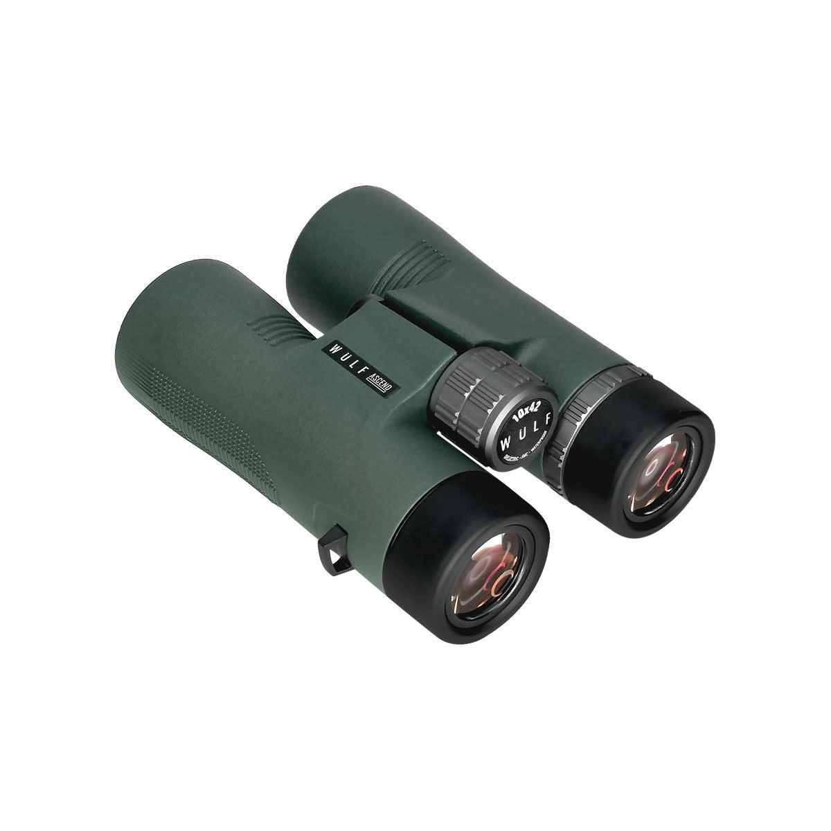 ELITE Wulf Ascend 10x42 binoculars with black body, large eyepieces, and textured grip for outdoor wildlife viewing