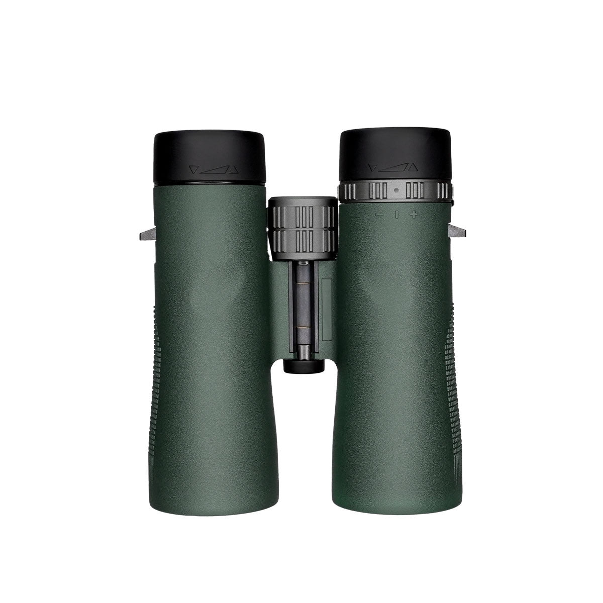 ELITE Wulf Ascend 10x42 binoculars with black body and textured grip, showing the compact design and adjustable eyepieces.