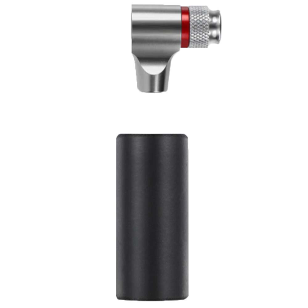Mini CO2 gas pump from AliExpress, compact handheld device with nozzle for inflating bicycle tires or sports equipment.