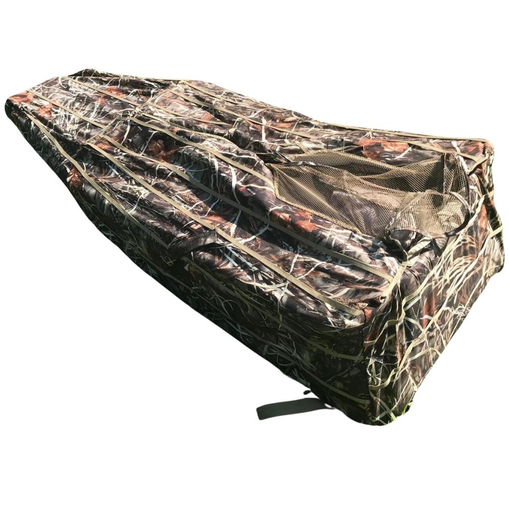 DALE pop-up wildfowl stubble camouflage lay-down ground blind for hunting, blending into natural outdoor environments.