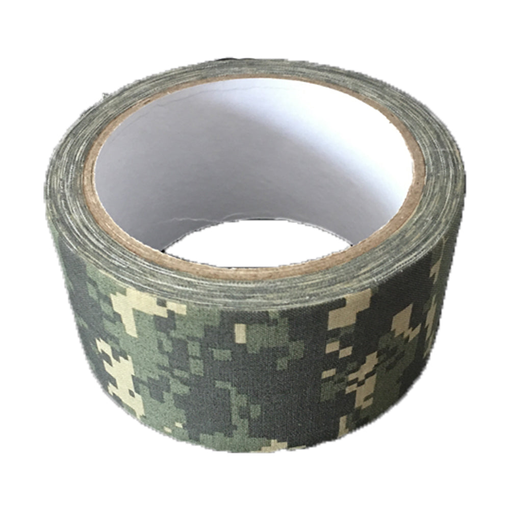 ECHO camouflage fabric tape with digital camouflage pattern, versatile adhesive tape for crafting and decorating projects.