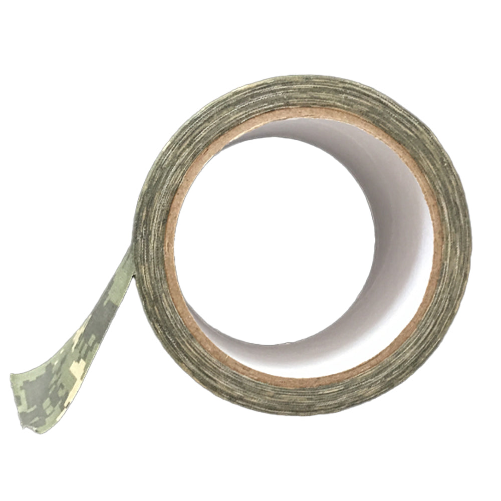 ECHO camouflage fabric tape with digital camo pattern, flexible material suitable for crafting, DIY projects, and outdoor gear.