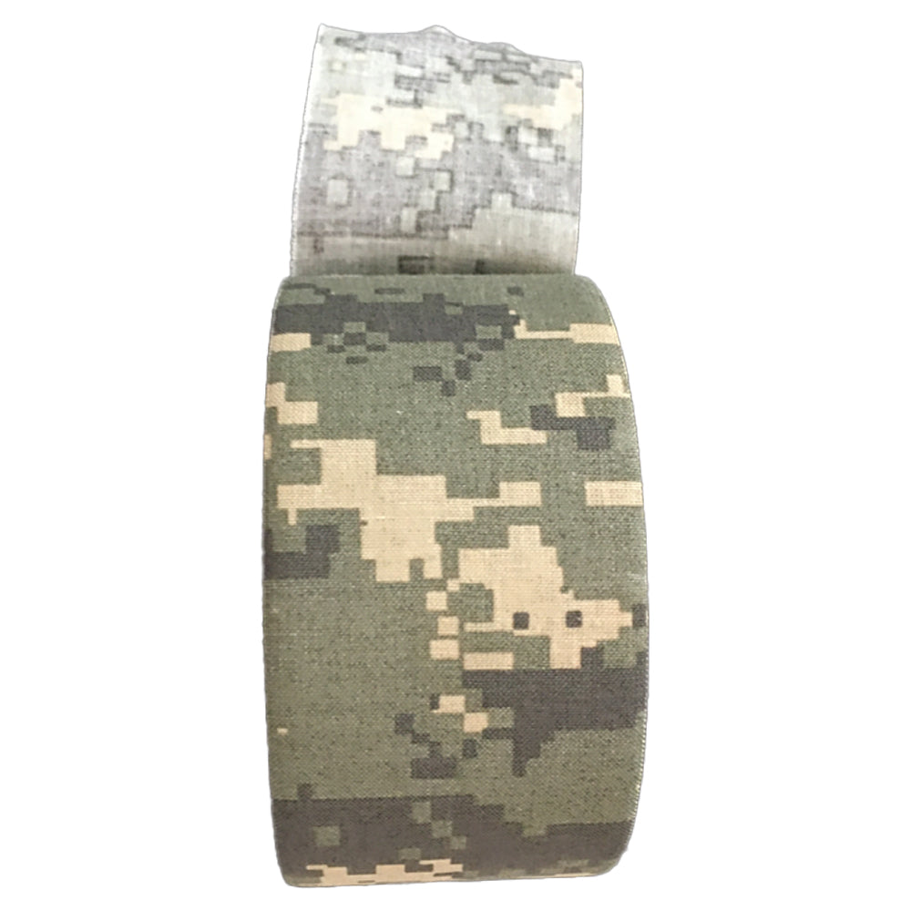 Digi-camouflage fabric tape from ECHO featuring a digital camouflage pattern on durable, flexible material.
