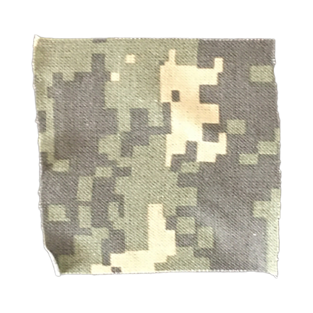 Echo camouflage fabric tape in digital camo pattern, close-up view showing flexible material and detailed camouflage design.