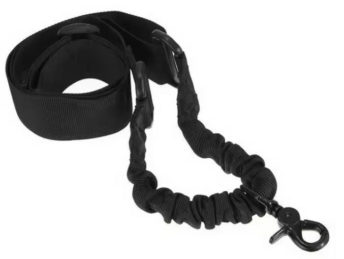 Black tactical rifle sling strap by ALIEXPRESS with adjustable straps and quick-release buckles for secure firearm carry.